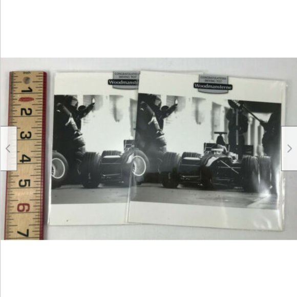 Two Race Car Congrats Driving Test Cards w/ Envelope Ian Blake Woodmansterne - Picture 4 of 4